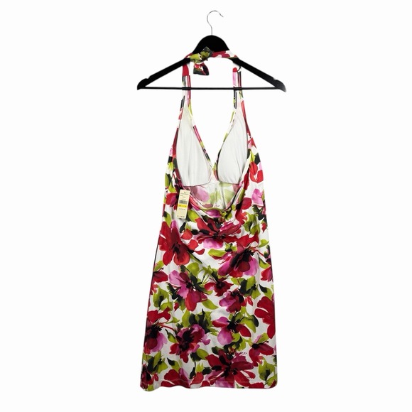 NWT  Tommy Bahama Rainforest Halter V-Neck Swim Dress, Floral, Multicolor Sz M - Picture 4 of 9